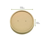 Bamboo paperboard lid tree free no plastic for  Buckaty D:5.9in H:0.6in - 45 pcs