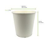 Compostable Soup Cup 24oz D:4.5in H:4.5in - 25 pcs