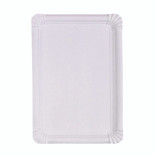 White rectangular cardboard plate L:12.99in W:9.06in - 4 pcs White rectangular cardboard plate L:12.99in W:9.06in - 4 pcs