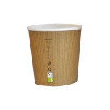 Nature PLA cardboard cup 4oz D:2.4in H:2.36in - 10 pcs