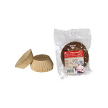 Nature's Party: Nature kraft/brown baking cases L:1.97in W:0.98in - 60 pcs Nature's Party: Nature kraft/brown baking cases L:1.97in W:0.98in - 60 pcs