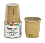 Zen kraft/brown paper cup 4oz D:2.44in H:2.44in - 10 pcs