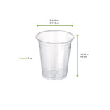 Clear PLA cup 7oz D:2.83in H:3.15in - 10 pcs