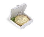 Mini White Cardboard Pizza Box L:3.5in W:3.5in H:0.8in - 100 pcs