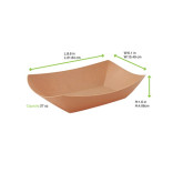 HUSKLY Reusable food tray beige husk composite 27oz L:8.6in W:6.1in H:1.6in - 10 pcs