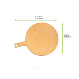 Phoenix Round board natural color wood fiber L:13.4in W:10.0in H:0.24in - 6 pcs