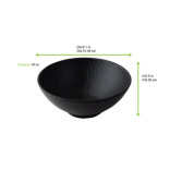 Phoenix Reusable recycled black bowl 16oz D:6.1in H:2.5in - 12 pcs