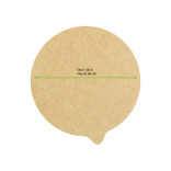 Die Cut Kraft Lid D:7.48in - 500 pcs