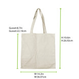 Cotton Lunch Bag W:14.2in Gusset:8.7in H:10.6in - 10 pcs