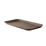 Dark Wood Print Laminated Paper Tray L:10.5in W:5in H:0.6in - 50 pcs