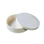Round Wooden Box With Greaseproof Paper For Oven Baking 21oz D:6.1in H:1.7in - 10 pcs