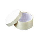 Round Wooden Box With Greaseproof Paper For Oven Baking 3.5oz D:3.1in H:1.7in - 10 pcs