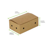 Small Kraft Snack Box L:4.49in W:2.87in H:1.77in - 50 pcs