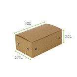 Large Kraft Snack Box L:7.09in W:4.13in H:2.76in - 50 pcs
