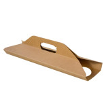 Kraft Paper 4 Cup Carrier for 10oz / 12oz / 16oz / 20oz L:16.5in W:3.7in - 50 pcs