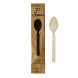 Wrapped Compostable & Heat Proof Corn - Bamboo Fiber Spoon L:6.2in - 50 pcs Wrapped Compostable & Heat Proof Corn - Bamboo Fiber Spoon L:6.2in - 50 pcs
