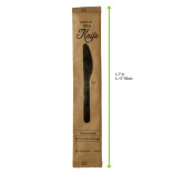 Wrapped Compostable & Heat Proof Corn - Bamboo Fiber Knife L:7in - 50 pcs