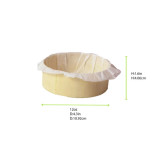 BAKE-A-RING Baking Ring with Baking Paper Liner Integrated 12oz D:4.3in H:1.6in - 10 pcs