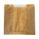 Brown Kraft Bag with Window L:6.7in W:6.7in H:1.8in - 1000 pcs