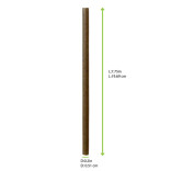 Compostable Coffee Ground Jumbo Straw D:0.2in L:7.75in - 200 pcs