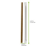 Compostable Wrapped Coffee Ground Cocktail Straw D:0.2in L:5.7in - 500 pcs