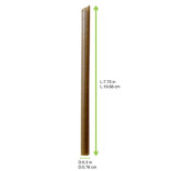 Compostable Coffee Ground Giant Straw D:0.3in L:7.75in - 200 pcs
