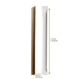 Compostable Wrapped Coffee Ground Giant Straw D:0.3in L:7.75in - 200 pcs