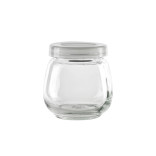 Spheric Reusable pudding jar with plastic cap 3.5oz D:2.08 W:2.52in H:2.63in - 30 pcs