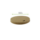 Compostable Kraft Paper Coffee Lid for 10oz / 12oz / 16oz / 20oz D:3.54in - 50 pcs