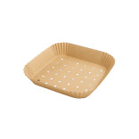 Kraft fryer cups square with holes L:6.3in W:6.3in H:1.8in - 100 pcs