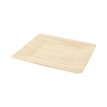 Bamboo Veneer Round Plate D:9.1in H:0.7in - 25 pcs