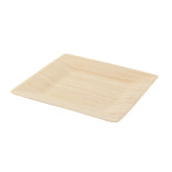 Bamboo Veneer Round Plate D:7.1in H:0.7in - 25 pcs
