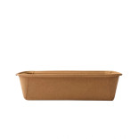 Rectangular Kraft Paper Baking Mold 38oz L:9.3in W:4.5in H:1.7in - 25 pcs