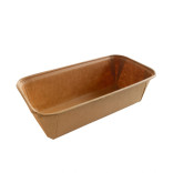 Rectangular Kraft Paper Baking Mold 38oz L:9.3in W:4.5in H:1.7in - 25 pcs