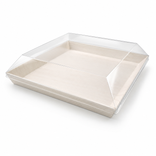 Clear PET Lid for 210SAMBQ2828 L:11in W:11in H:1.6in - 25 pcs