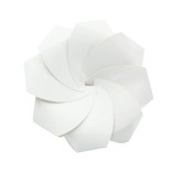 White Paperboard Salad Cup with Origami Folding Lid 24oz D:4.7in H:3.2in - 100 pcs