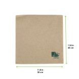 Kraft Tissue Napkin 11.8x11.8in 2Ply, 1/4Fold - 100 pcs