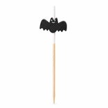 Bamboo Pick with Black Bat L:4.1in - 100 pcs