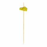 Bamboo Pick with Yellow Cheese L:4.1in - 100 pcs