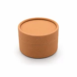 Kraft Cardboard Tube Box with Lid and White Liner Included 4oz D:3.3in H:2.2in - 100 pcs