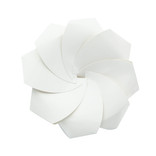 100pcs - 24oz White Paperboard Salad Cup with Origami Folding Lid