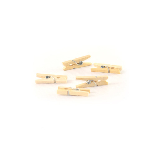 Mini Wooden Clothespin Accessory for Cones and Boats 1in - 100 pcs