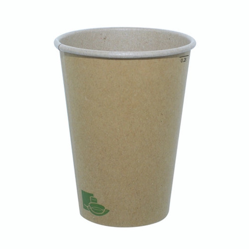 Zen Cup, 7 oz., microwaveable, grease resistant, leak proof, compostable, paper lined with PLA, case quantity =1000 (20 packs x 50 pieces)  - 1 pcs