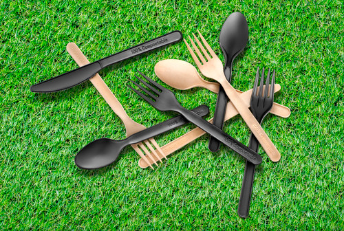 White Disposable Plastic Cutlery Set with Napkin - Fork, Soup Spoon, Knife,  Teaspoon, Napkin