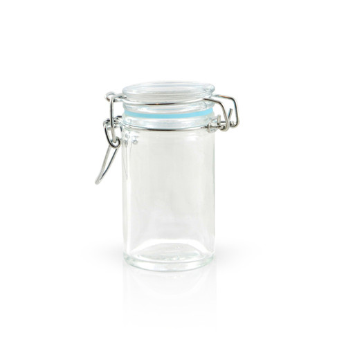 Mini Reusable Glass Seal Jars 1.5oz D:1.6in H:2.5in - 12 pcs