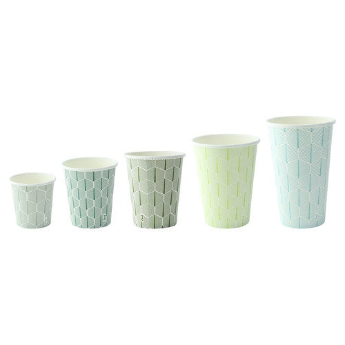 Double Wall Black Compostable Paper Cup 16oz D:3.5in H:5.4in - 25