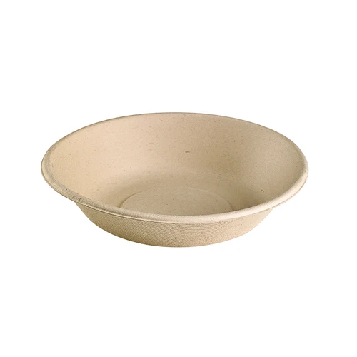 25pcs - 14oz Brown Sugarcane Fibre Salad Bowl
