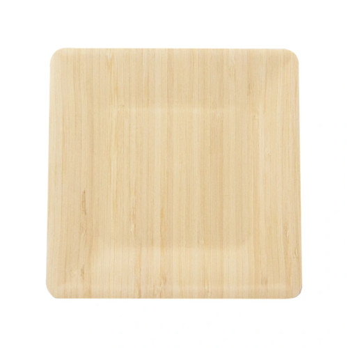 Bamboo Veneer Round Plate D:7.1in H:0.7in - 25 pcs