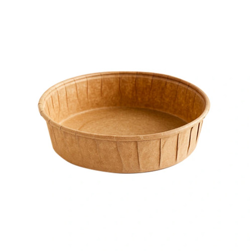 Round Kraft Paper Baking Mold 26oz D:6.9in H:1.3in - 50 pcs