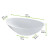 Bio n Chic Oval White Sugarcane Bowl 34oz L:9.4in W:5.7in H:2.5in - 125 pcs
